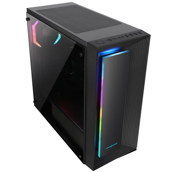 ABKONCORE Cronos 510S RGB fekete ablakos (Táp nélküli) számítógép ház