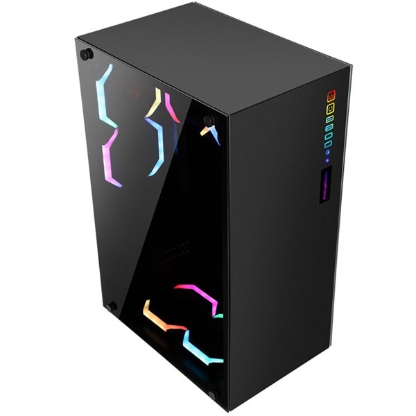 ABKONCORE Ramesses 320 RGB fekete ablakos (Táp nélküli) számítógép ház