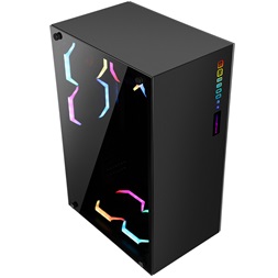 ABKONCORE Ramesses 320 RGB fekete ablakos (Táp nélküli) számítógép ház