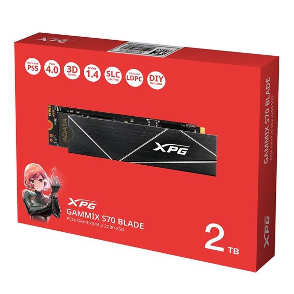 ADATA 2TB M.2 NVMe 2280 XPG GAMMIX S70 BLADE (AGAMMIXS70B-2T-CS) SSD