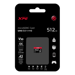 ADATA XPG 512GB SD micro XPG (SDXC Class 10 UHS-I) (AUSDX512GUI3XPGA2-R) gamer memóriakártya