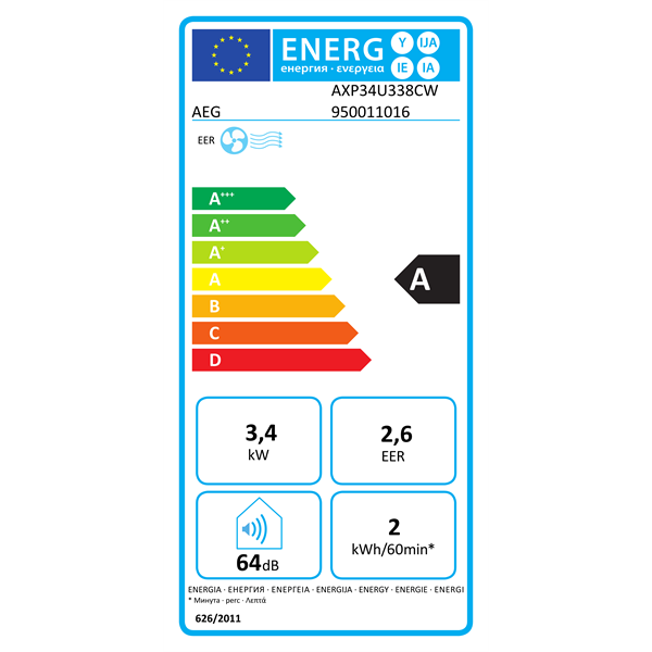 AEG AXP34U338CW mobil klíma