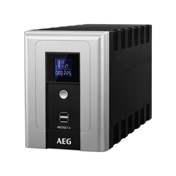 AEG Protect A 1200VA 6xIEC C13 VI line interaktív szünetmentes tápegység C13-Schuko adapterrel