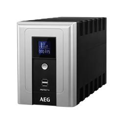 AEG Protect A 1200VA 6xIEC C13 VI line interaktív szünetmentes tápegység C13-Schuko adapterrel