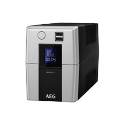 AEG Protect A 500VA 4xIEC C13 VI line interaktív szünetmentes tápegység C13-Schuko adapterrel