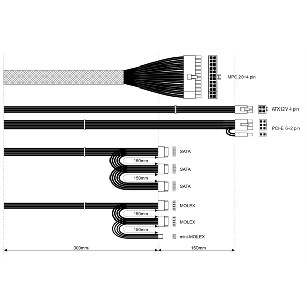 AKYGA AK-B1-550 12cm 550W tápegység