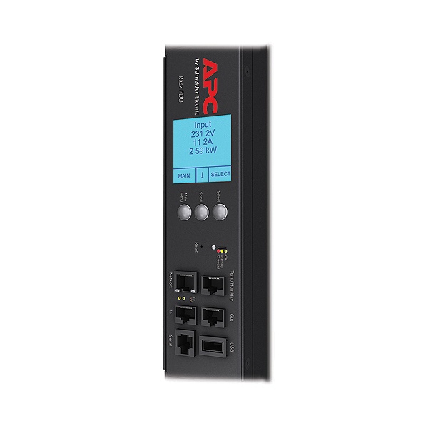 APC AP8858EU3 Rack PDU 2G, Mért, ZeroU, 16A, 230V, (18) C13 és (2) C19,