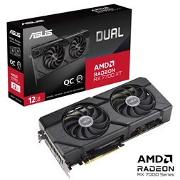 ASUS DUAL-RX7700XT-O12G AMD 12GB GDDR6 192bit PCIe videokártya