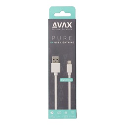 Avax CB104W Pure 1m 2,1A USB A-Lightning fehér adat- és töltőkábel