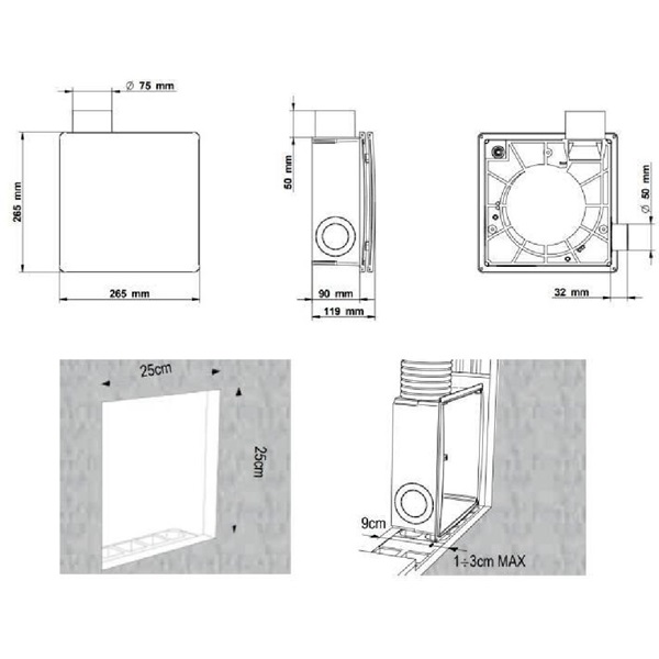 Aerauliqa QXD-80 HT szellőztető ventilátor