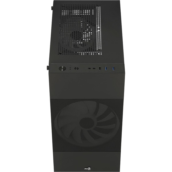 Aerocool Atomic Lite RGB fekete (táp nélküli) ablakos mATX ház