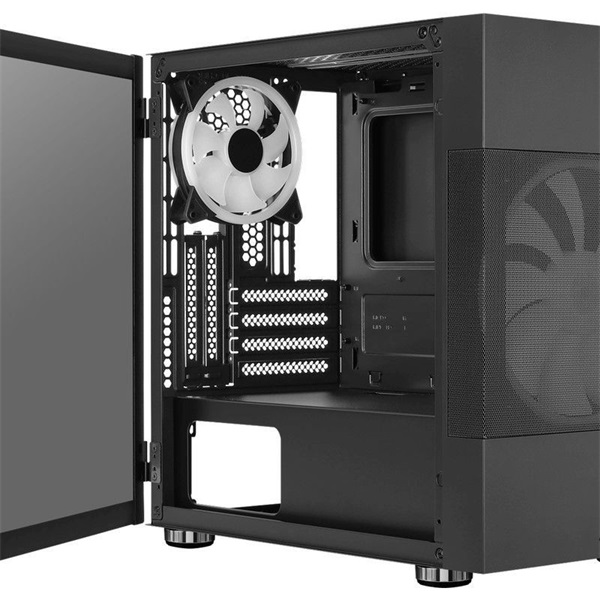 Aerocool Atomic v1 fekete (táp nélküli) ablakos mATX ház