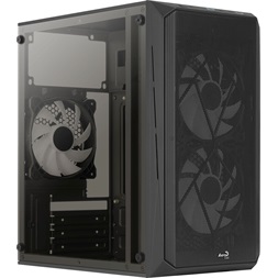 Aerocool CS-107 Mesh FRGB fekete (táp nélküli) ablakos mATX ház