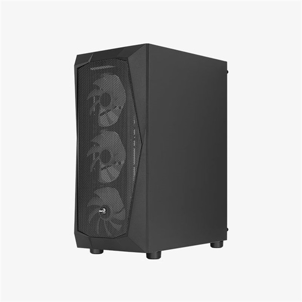 Aerocool Falcon Mesh v1 FRGB fekete (táp nélküli) ablakos ATX ház