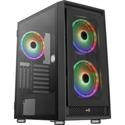 Aerocool Graphite ARGB fekete (táp nélküli) ablakos ATX ház