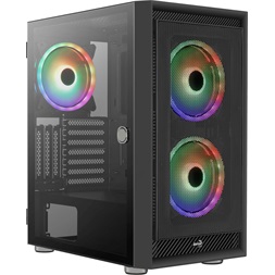 Aerocool Graphite ARGB fekete (táp nélküli) ablakos ATX ház