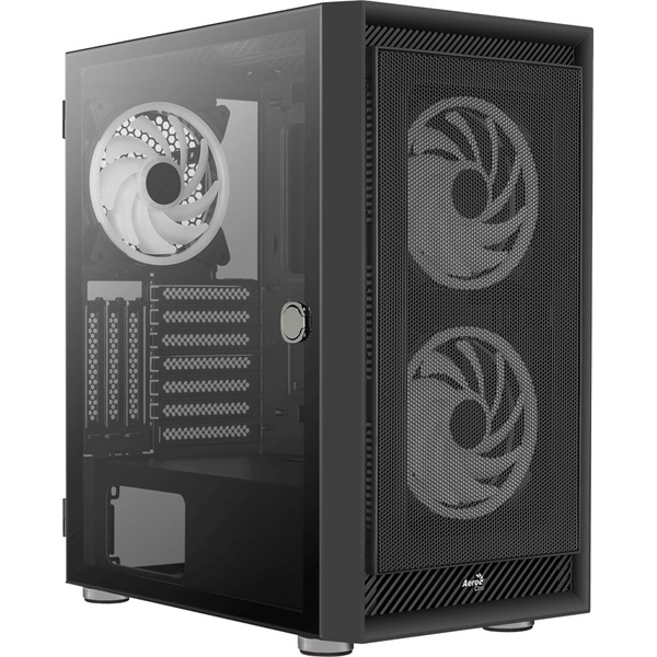 Aerocool Graphite ARGB fekete (táp nélküli) ablakos ATX ház