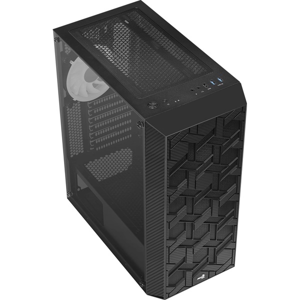 Aerocool Hive v3 FRGB fekete (táp nélküli) ablakos ATX ház