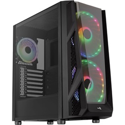 Aerocool NightHawk Duo RGB fekete (táp nélküli) ablakos ATX ház