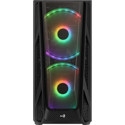 Aerocool NightHawk Duo RGB fekete (táp nélküli) ablakos ATX ház