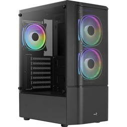 Aerocool Quantum Mesh FRGB fekete (táp nélküli) ablakos ATX ház