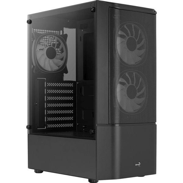 Aerocool Quantum Mesh FRGB fekete (táp nélküli) ablakos ATX ház