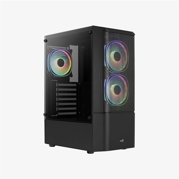 Aerocool Quantum Mesh fekete (táp nélküli) ablakos ATX ház