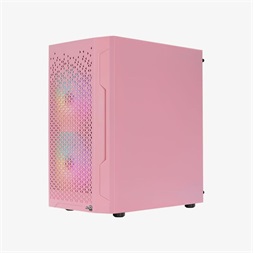 Aerocool Trinity Mini Mesh RGB pink (táp nélküli) ablakos mATX ház