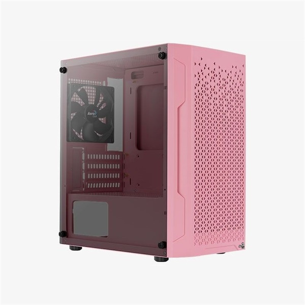 Aerocool Trinity Mini Mesh pink (táp nélküli) ablakos mATX ház