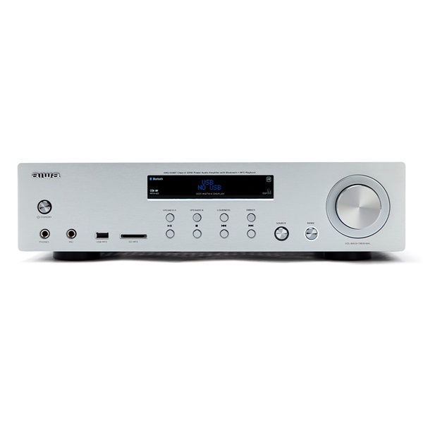 Aiwa AMU-120BTSR ezüst sztereó bluetoothos erősítő