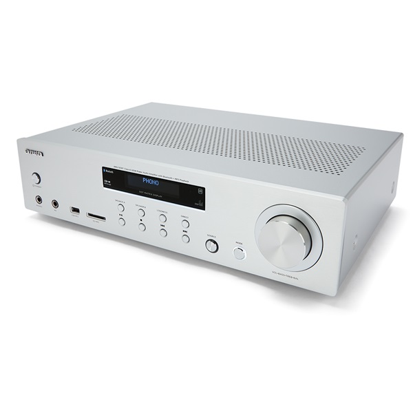 Aiwa AMU-120BTSR ezüst sztereó bluetoothos erősítő