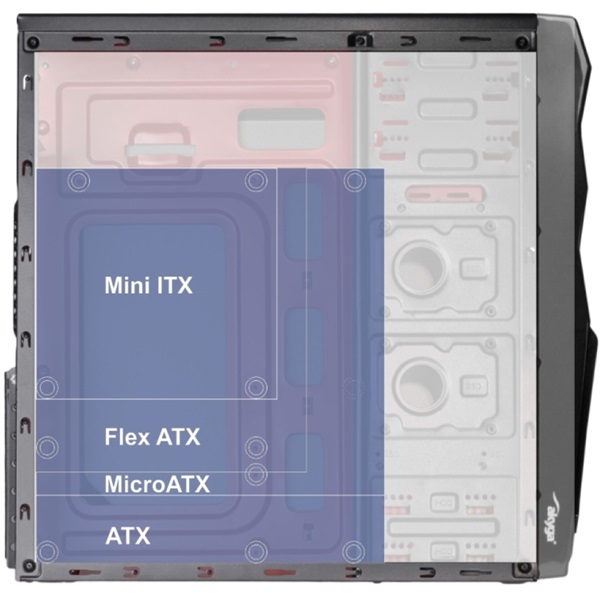 Akyga AK995BK táp nélküli ATX ház