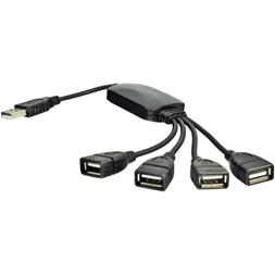 Akyga USB 2.0 4 portos elosztó kábel