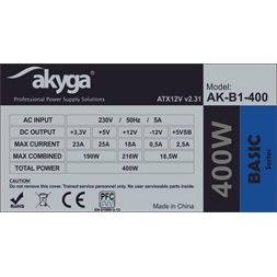 Akyga AK-B1-400 400W ATX tápegység