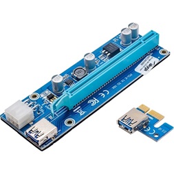 Akyga AK-CA-64 1-port PCIe x16 PCIe x1 riser card