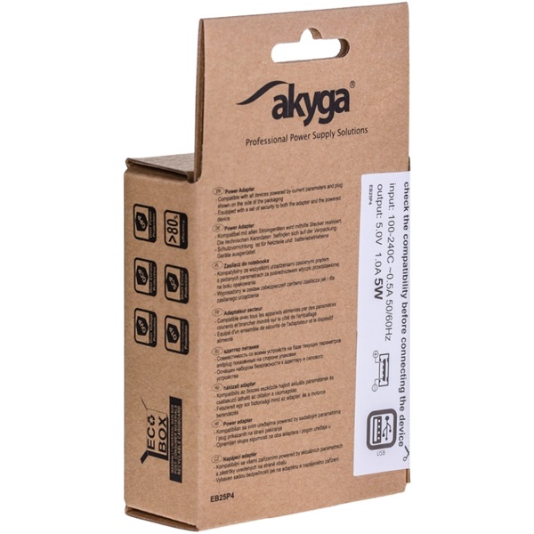 Akyga 5V/1A/5W hálózati USB töltő