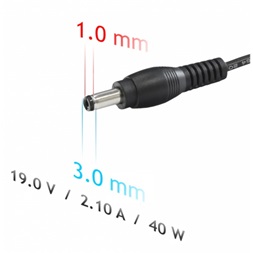 Akyga AK-ND-22 19V/2,1A/40W 3,0x1,0mm Acer / Samsung notebook hálózati töltő