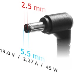 Akyga AK-ND-61 19V/2,37A/45W 5,5x2,5mm Toshiba notebook hálózati töltő