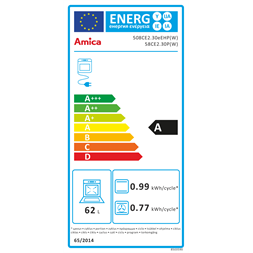 Amica 55353 fehér kerámialapos tűzhely