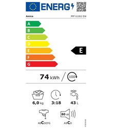 Amica PPF 61002 EW elöltöltős mosógép