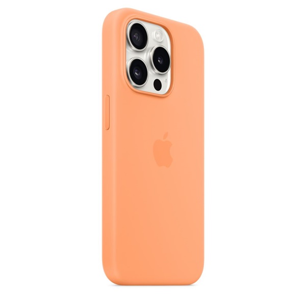 Apple MT1H3ZM/A iPhone 15 Pro Silicone Case Orange Sorbet szilikon MagSafe hátlap