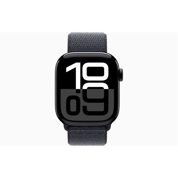 Apple Watch S10 Cellular (42mm) kozmoszfekete alumínium tok, tinta sportszíj okosóra