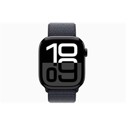 Apple Watch S10 Cellular (46mm) kozmoszfekete alumínium tok, tinta sportszíj okosóra