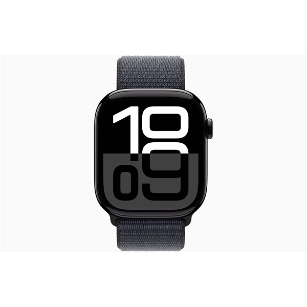 Apple Watch S10 GPS (46mm) kozmoszfekete alumínium tok, tinta sportszíj okosóra