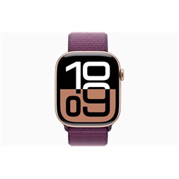 Apple Watch S10 GPS (46mm) rozéarany alumínium tok, szilva sportszíj okosóra