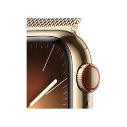 Apple Watch S9 Cellular (41mm) arany rozsdamentes acél tok , arany milánói pánt okosóra