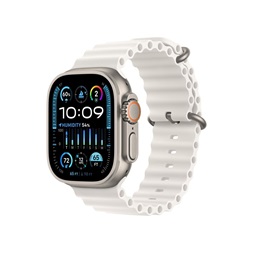 Apple Watch Ultra2 Cellular (49mm) titán tok , fehér óceán szíj okosóra