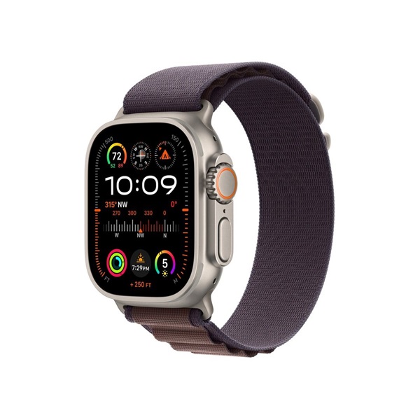 Apple Watch Ultra2 Cellular (49mm) titán tok , indigo alpesi pánt (S) okosóra