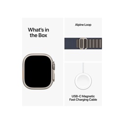 Apple Watch Ultra2 Cellular (49mm) titán tok, kék alpesi pánt (L) okosóra