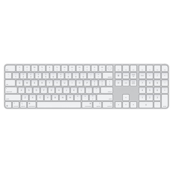 Apple mxk73lb/a Magic Keyboard (2024) Touch ID & Numpad US fehér billentyűzet